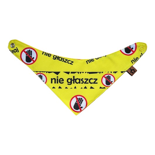 ubranka dla zwierząt Dwustronna bandana dla psa zapinana na nap rozmiar Nie dotykaj!