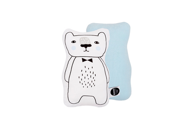 gryzaki i śliniaki dla dzieci Miś przytulanka handmade biały miś, błękitny.