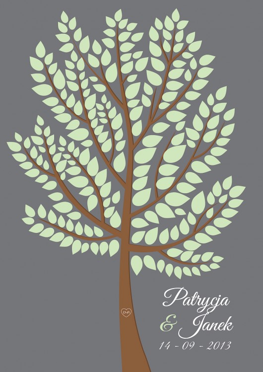 Drzewo Wpisów  -Plakat artystyczny - A2(42x59cm) Pankmat