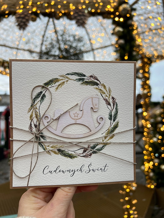 kartki świąteczne Kartka świąteczna na Boże Narodzenie ręcznie robiona