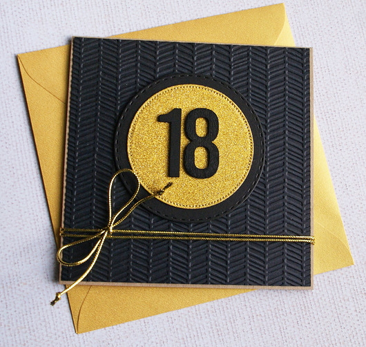 kartki scrapbooking 18-te urodziny : KARTKA URODZINOWA : glam