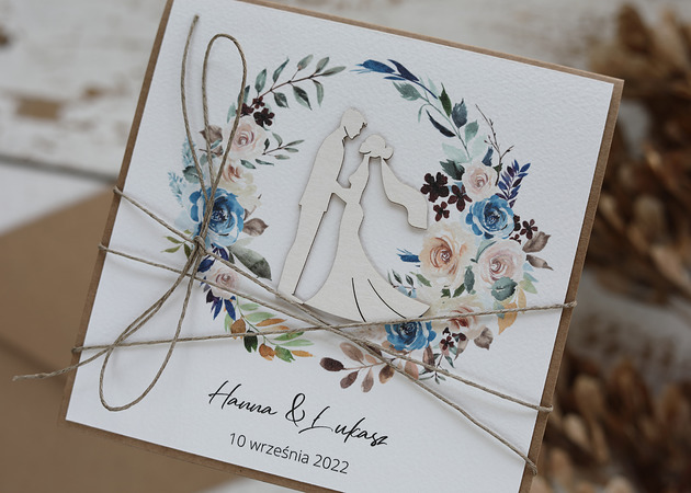 kartki scrapbooking Stylowa kartka ślubna z kopertą
