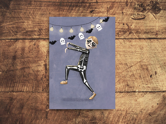 kartki okolicznościowe - wydruki Kartka pocztowa - Halloween Chłopiec