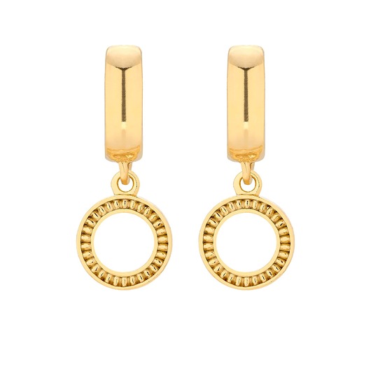 kolczyki srebrne Złote kolczyki z ozdobnymi kółeczkami