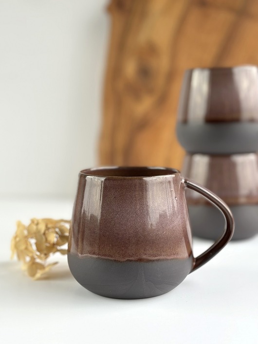 kubki Kubek Beczułka ręcznie robiony 320 ml - Gorzka Czekolada