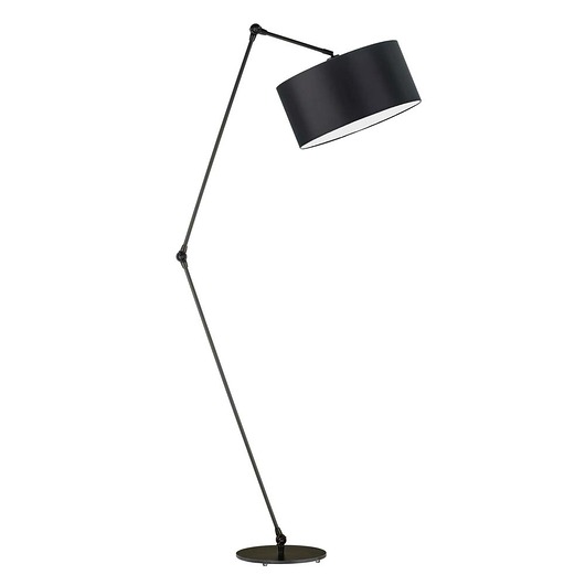 lampy podłogowe Czarna regulowana lampa stojąca na wysięgniku BARI z włącznikiem nożnym