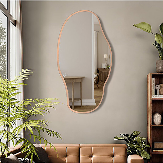 lustra stojące i wiszące Asymetryczne Lustro Ścienne 40x75 cm