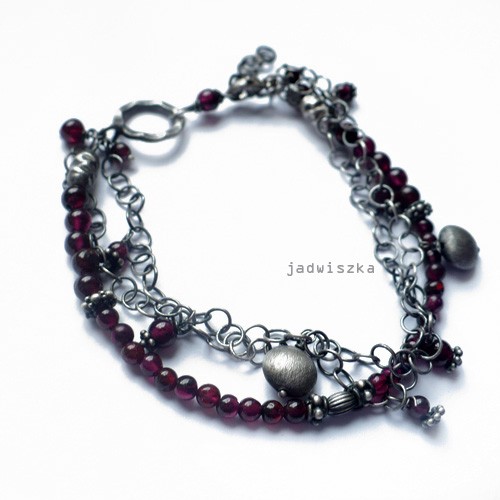 BOHO granat w łańcuchach XXXJadwiszka