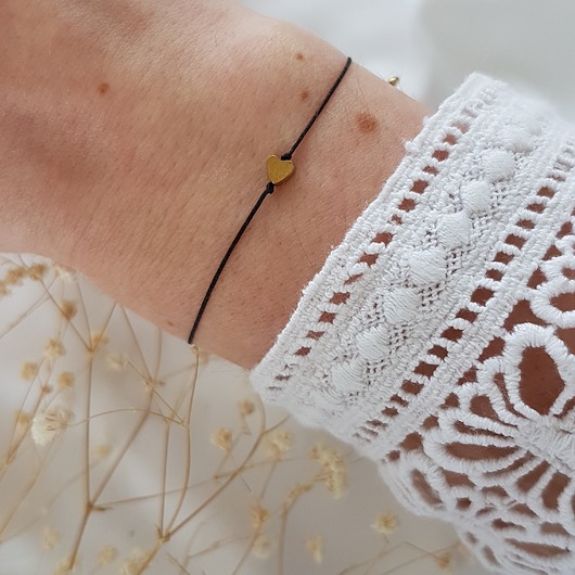 bransoletka z serduszkiem LEI handmade 