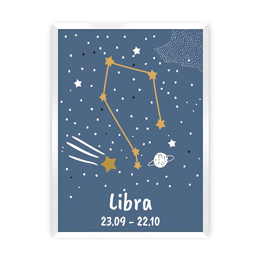 obrazy i plakaty do pokoju dziecięcego Obrazek Zodiac Libra 30x40