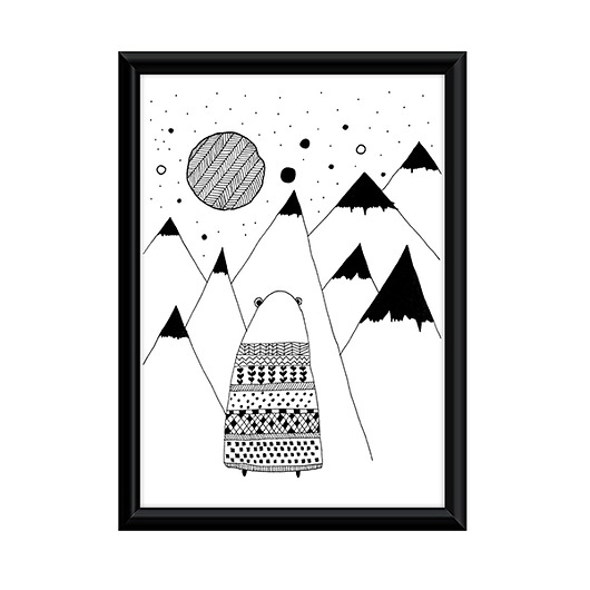 Plakat Miś w górach - A4 Gosia Sendlewska