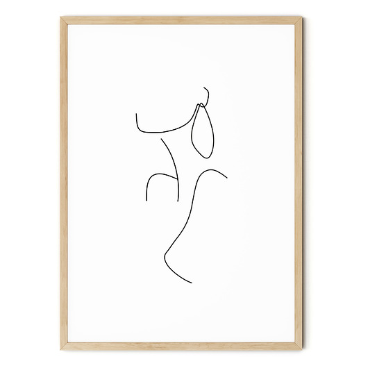 Plakat abstrakcyjny One line body no. 10 myscandi