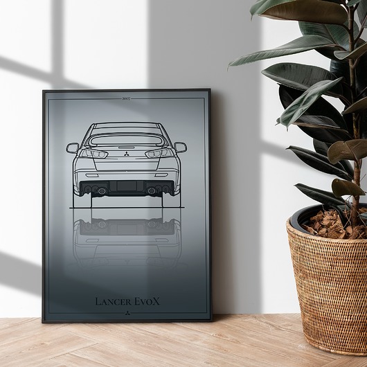 plakaty Plakat Motoryzacja -  Mitsubishi Lancer EVO X