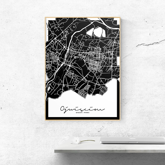 plakaty Plakat Oświęcim mapa