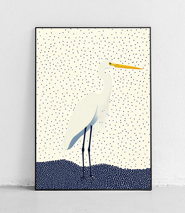 plakaty Plakat Cisza czapli
