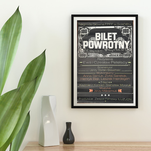plakaty Oryginalny polski plakat do filmu BILET POWROTNY, aut. Jakub Erol, 1978 r