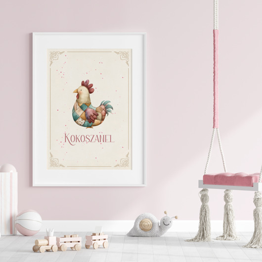 obrazy i plakaty do pokoju dziecięcego Plakat  patchwork KOKOSZANEL