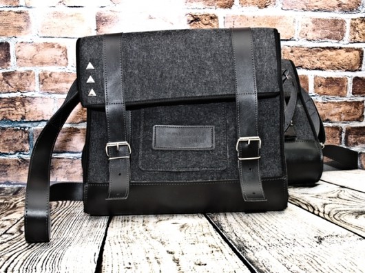Torba filcowa work.messenger/ciemna playworkcreate