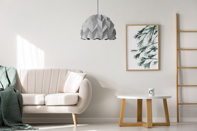 lampy wiszące Lampa wisząca origami ICEFRUIT szara