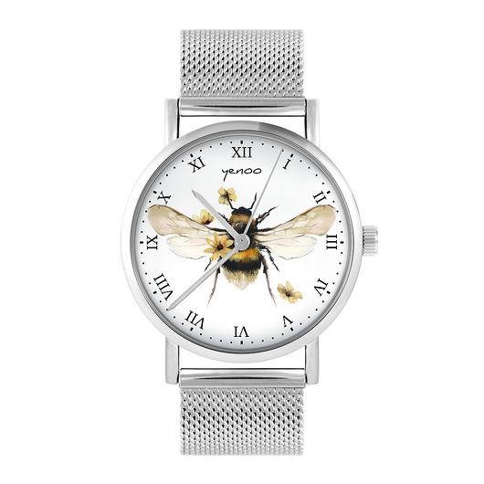 zegarki unisex Zegarek - Bee natural - bransoleta mesh