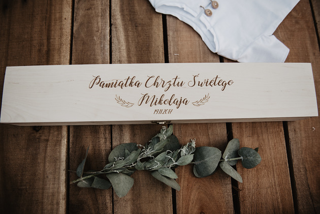 akcesoria na chrzest Pudełko szkatułka na świecę do chrztu