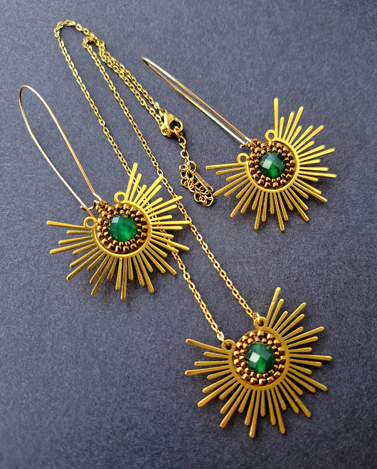 komplet biżuterii Komplet biżuterii agat w słońcu no3