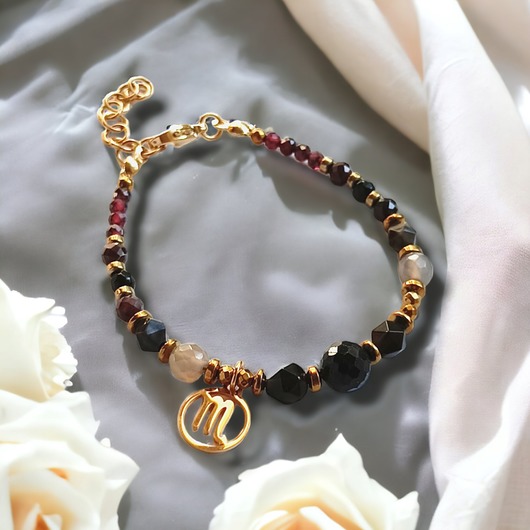 bransoletki z kamieni naturalnych SKORPION - zodiac collection - PREMIUM