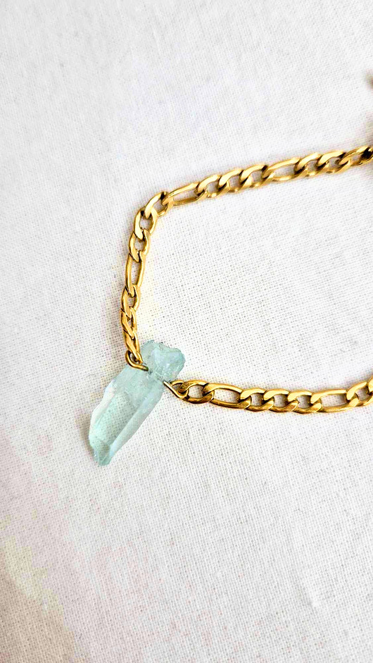 bransoletki złote Bransoletka kwarc Aqua Aura