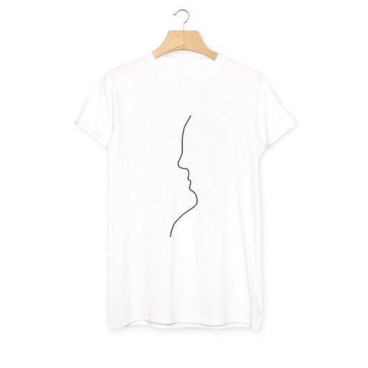 Twarze Faces Linie Lines T-Shirt Koszulka Biała KYOUSTUFF