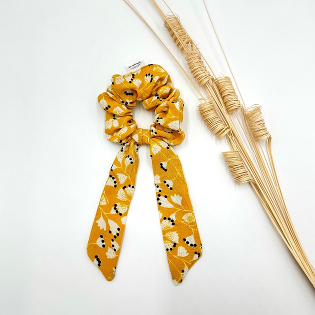gumki do włosów Scrunchie/frotka Yellow Viscose