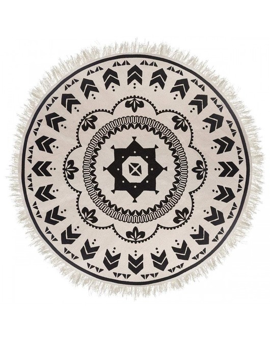 Dywan Okrągły z Frędzlami Boho MIA home
