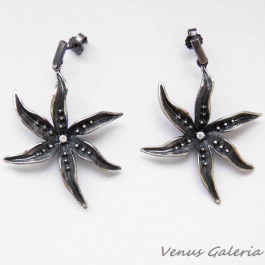 Kolczyki srebrne - Rozgwiazda duża VENUS GALERIA