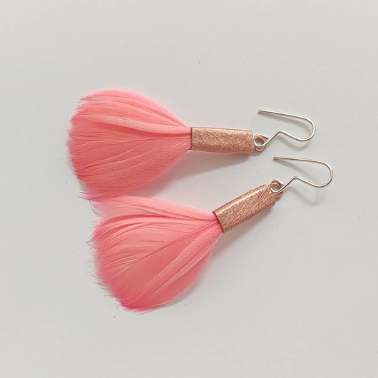 kolczyki z piórami PIÓRKO kolczyki