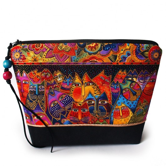 kosmetyczka - złocone koty Laurel Burch - L MOONAXA