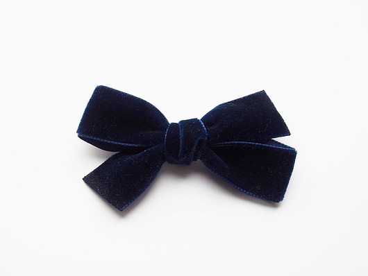 Spinka do włosów kokarda VELVET BOW granat Momilio