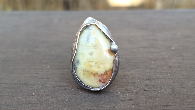 pierścionki - różne Szalony agat - pierścionek regulowany