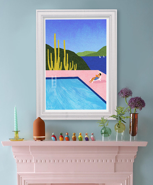 plakaty Lato nad basenem - plakat fine art