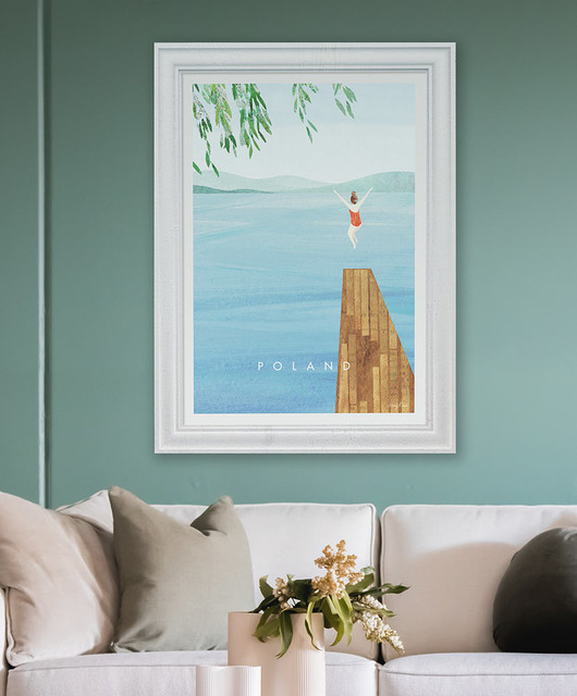 plakaty Polska - lato nad jeziorem - plakat art giclee