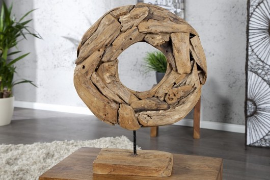 Rzeźba teakowa Wood Wheel 47cm (Z21860) Home Design