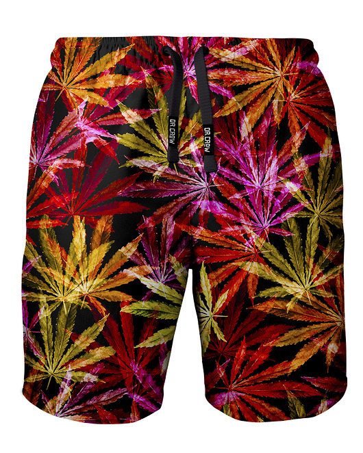 spodnie męskie Shorty Kąpielowe Męskie DR.CROW Green Hemp Red