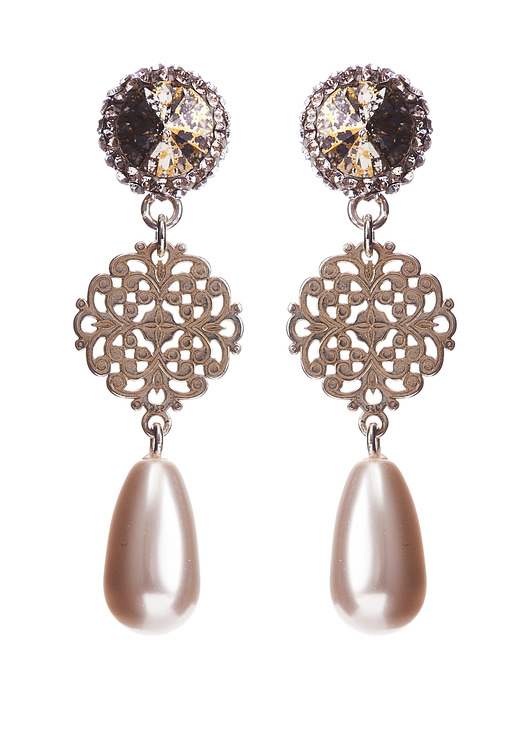 Srebrne kolczyki z kryształami marki Swarovski Alessandra unique