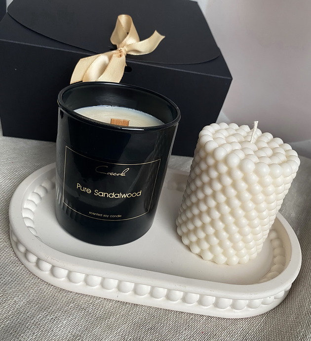 świeczniki i świece Zestaw prezentowy świece ekologiczne sojowe dekoracyjne "Classic Beauty"