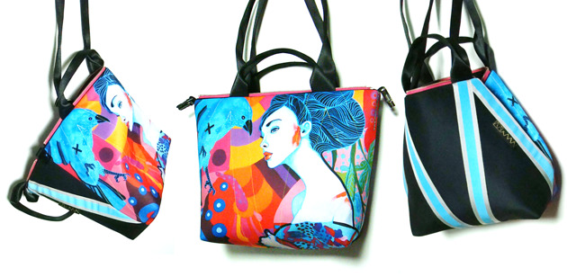 torebki do ręki 1864_1 art MIMA bag SHORT & Marcin Painta print