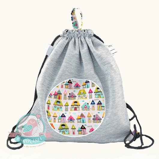 Dresbag- wodoodporny worko-plecak- Domki craftKASIA