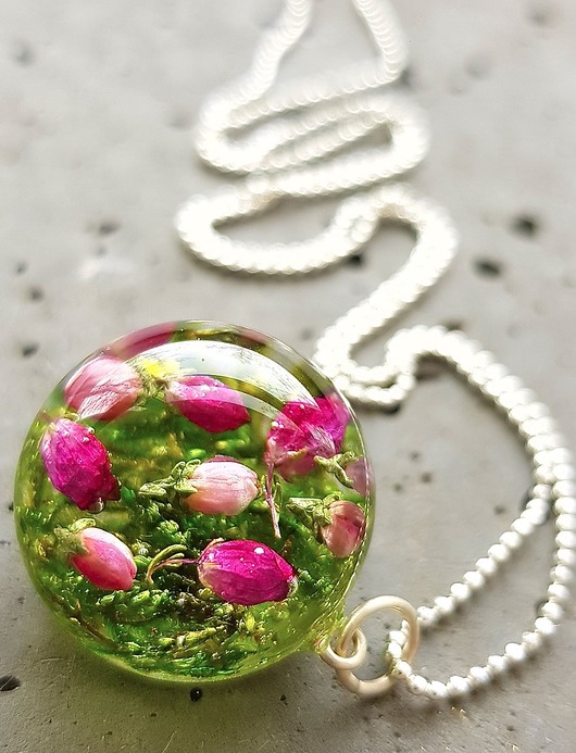 naszyjnik z wrosem i mchem Grol Jewellery