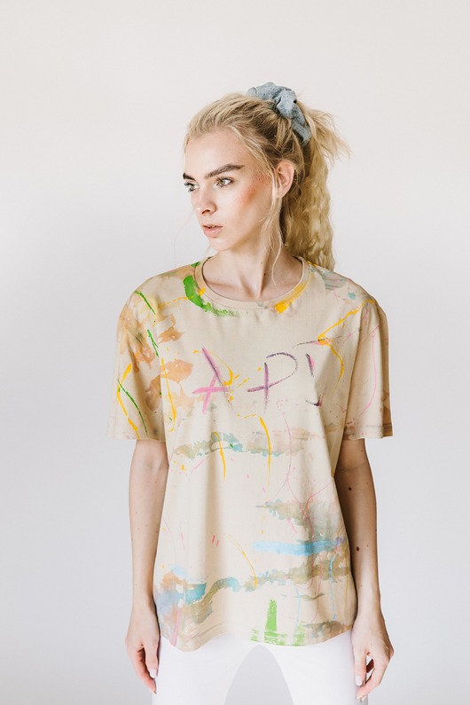 t-shirt damskie T-shirt Action Painting Color