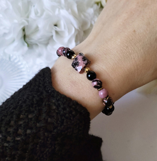 bransoletki z kamieni naturalnych Otwórz się na MIŁOŚĆ - Rodonit