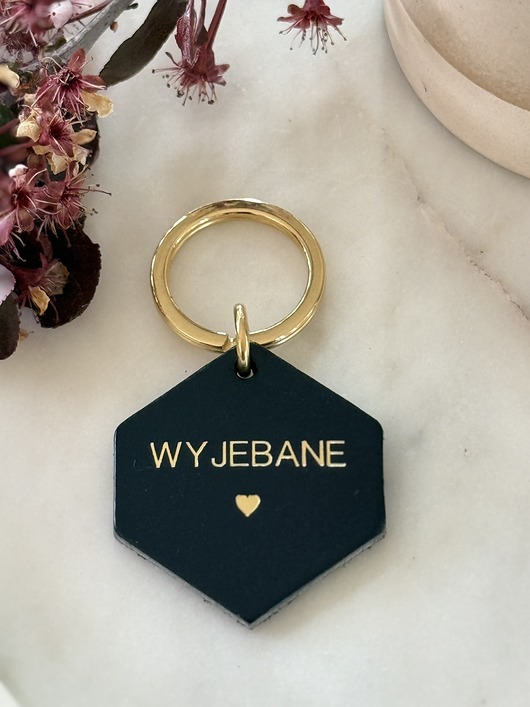 breloki Brelok skórzany "Wyjebane"
