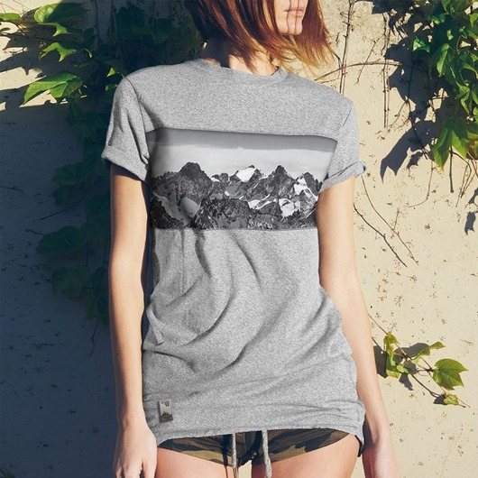 t-shirt damskie Koszulka damska - Panorama gór (panelowa)