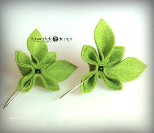 mini zielone FlowerFelt Design